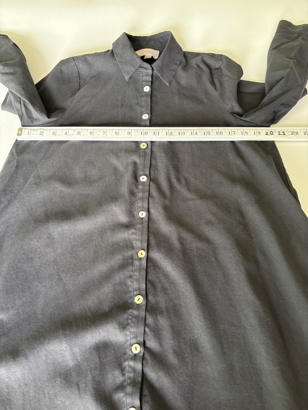 Tuckernuck Pomander Place Oxford Harris Shirt Dress in Black Pockets Size S - Picture 9 of 10